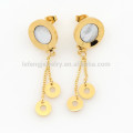 New design stainless steel locket & gold plate earring jewelry set
